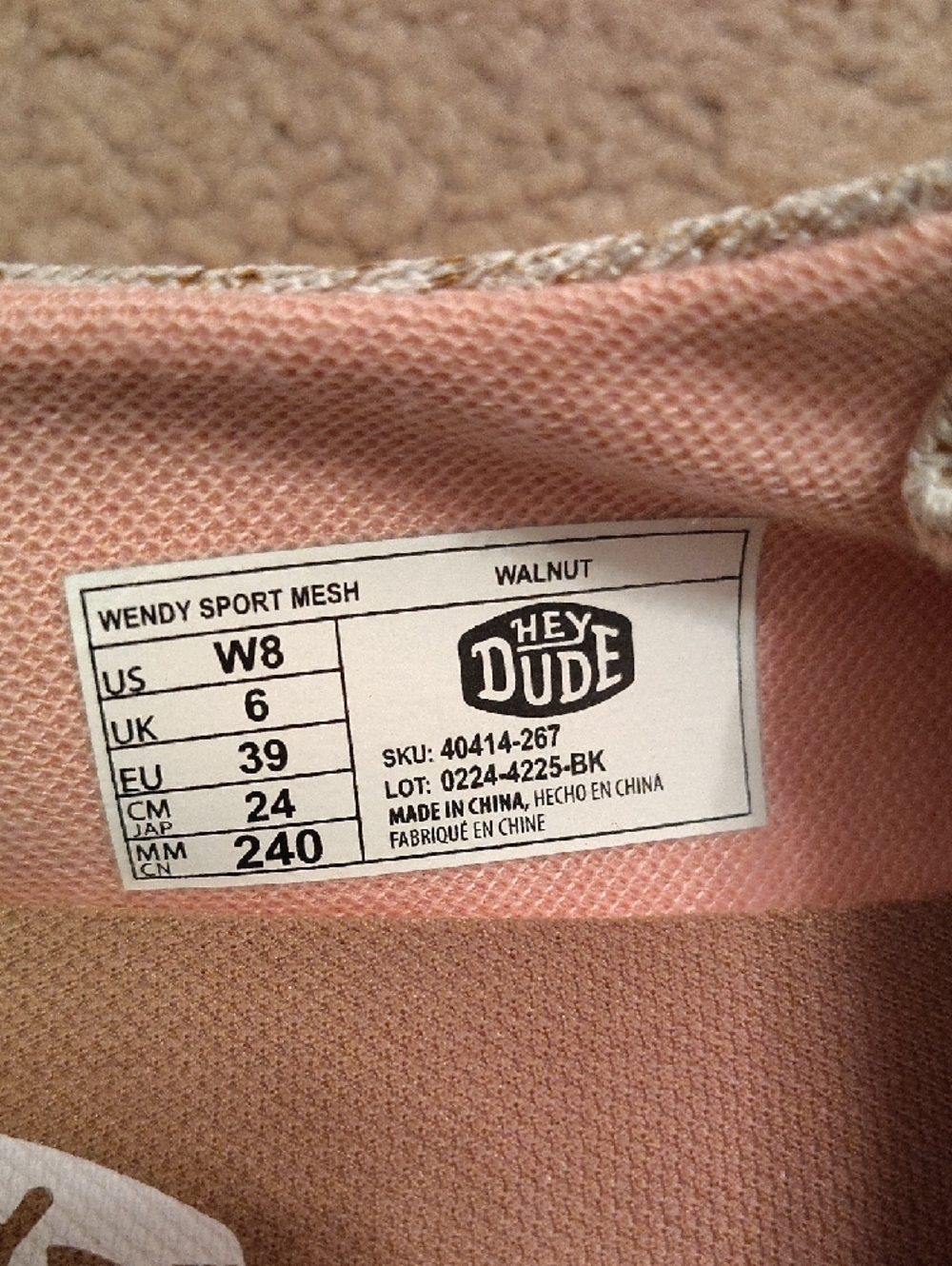 Hey Dude Wendy Sport Mesh-walnut - Picture 5 of 8